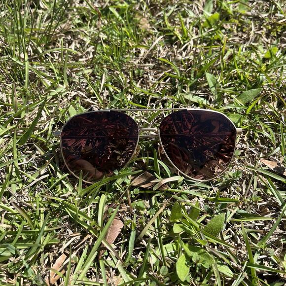 DIFF Eyeware Gold Tone Aviator Sunglasses DASH BG-CG16 PRC Metal Frames - Picture 1 of 7